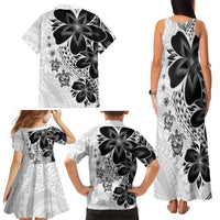 Polynesia Romantic Valentine Family Matching Tank Maxi Dress and Hawaiian Shirt Sea Turtle Couple With White Plumeria LT05 - Polynesian Pride