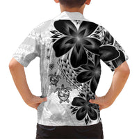 Polynesia Romantic Valentine Hawaiian Shirt Sea Turtle Couple With White Plumeria