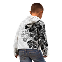 Polynesia Romantic Valentine Kid Hoodie Sea Turtle Couple With White Plumeria