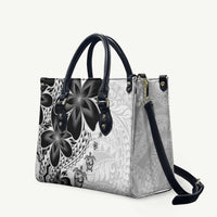 Polynesia Romantic Valentine Leather Bag Sea Turtle Couple With White Plumeria