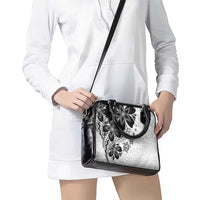 Polynesia Romantic Valentine Shoulder Handbag Sea Turtle Couple With White Plumeria