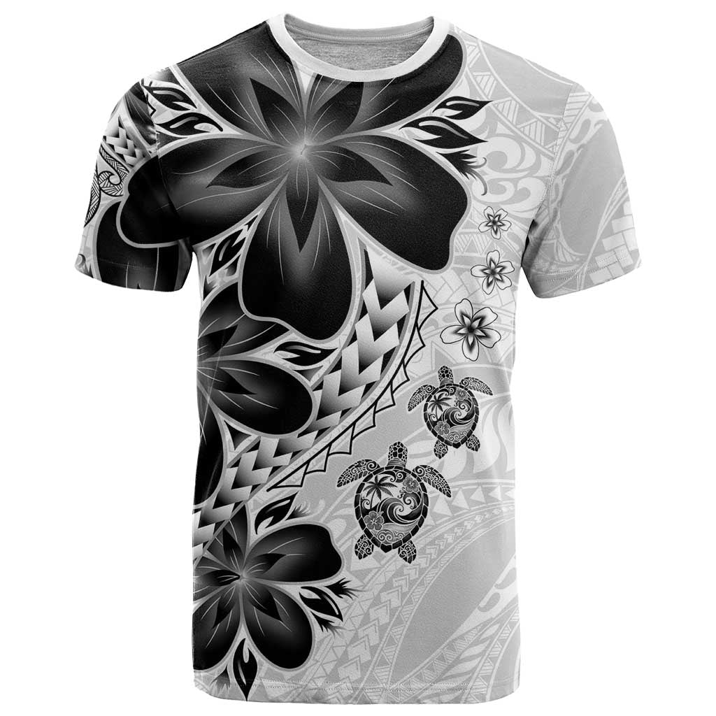 Polynesia Romantic Valentine T Shirt Sea Turtle Couple With White Plumeria
