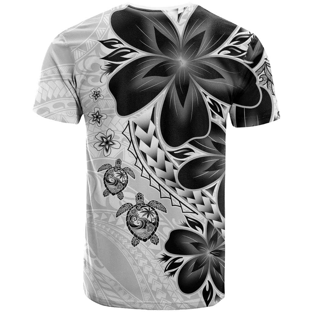 Polynesia Romantic Valentine T Shirt Sea Turtle Couple With White Plumeria