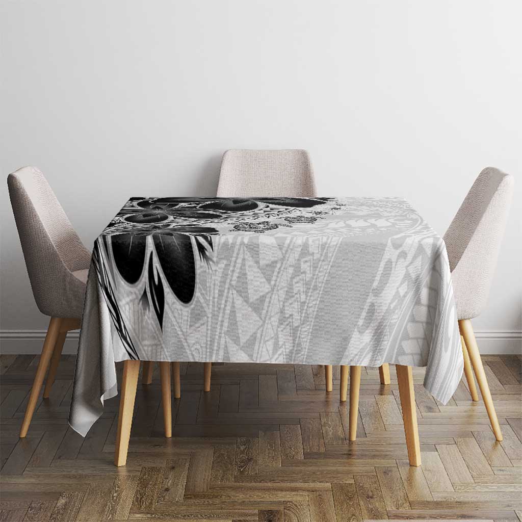 Polynesia Romantic Valentine Tablecloth Sea Turtle Couple With White Plumeria