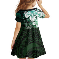 Polynesia Romantic Valentine Family Matching Off Shoulder Maxi Dress and Hawaiian Shirt Sea Turtle Couple With Aqua Gradient Plumeria LT05 - Polynesian Pride