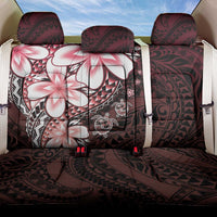 Polynesia Romantic Valentine Back Car Seat Cover Sea Turtle Couple With Red Gradient Plumeria