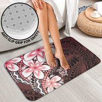 Polynesia Romantic Valentine Bathroom Set Sea Turtle Couple With Red Gradient Plumeria