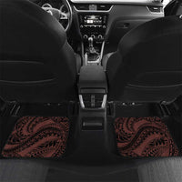 Polynesia Romantic Valentine Car Mats Sea Turtle Couple With Red Gradient Plumeria
