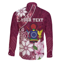 Personalised Cook Island Mangaia Gospel Day Family Matching Long Sleeve Bodycon Dress and Hawaiian Shirt Floral Tribal Pattern