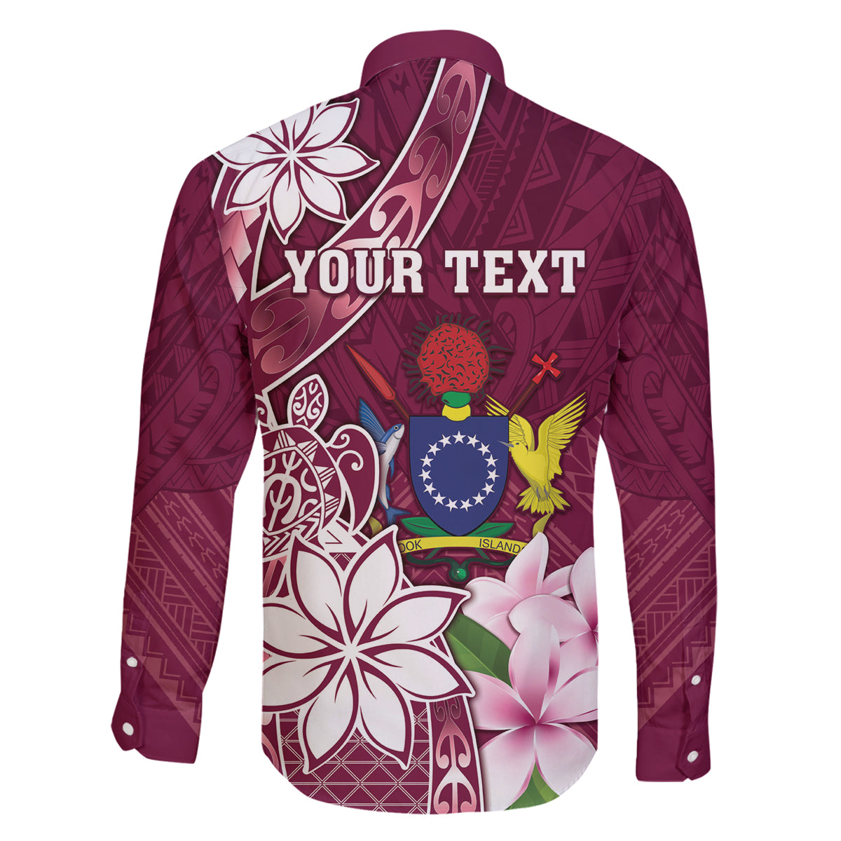 Personalised Cook Island Mangaia Gospel Day Family Matching Puletasi and Hawaiian Shirt Floral Tribal Pattern