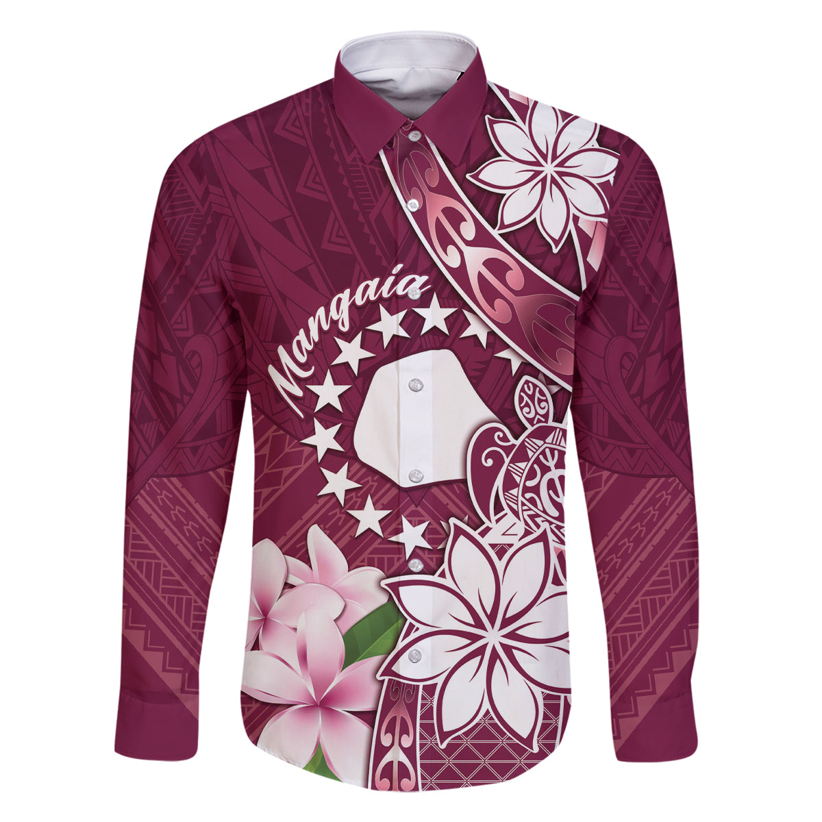 Personalised Cook Island Mangaia Gospel Day Family Matching Tank Maxi Dress and Hawaiian Shirt Floral Tribal Pattern