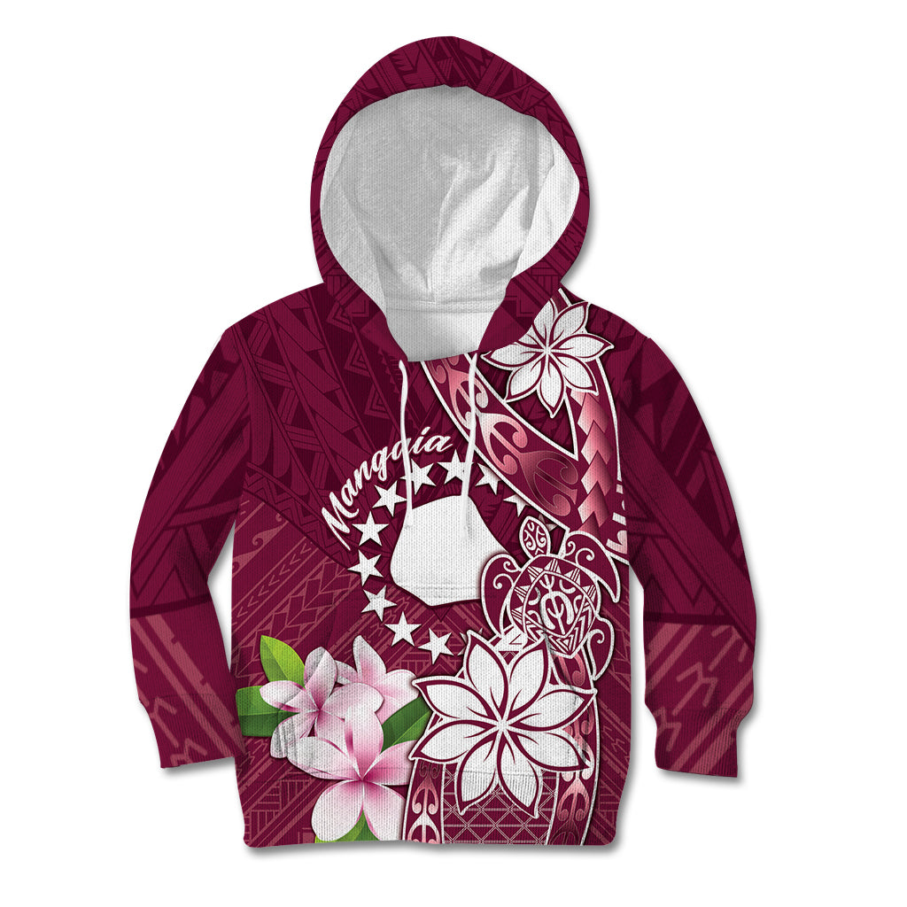 Personalised Cook Island Mangaia Gospel Day Kid Hoodie Floral Tribal Pattern