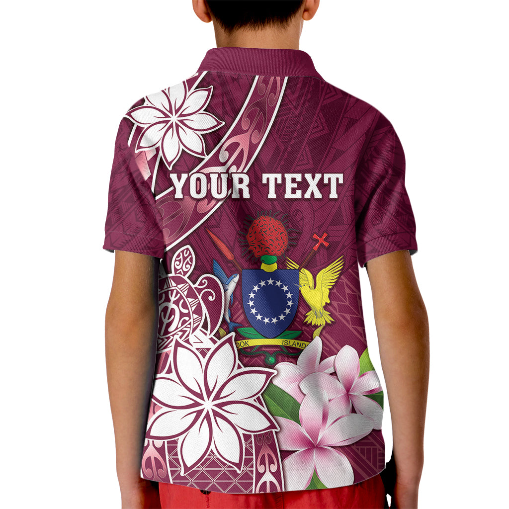 Personalised Cook Island Mangaia Gospel Day Kid Polo Shirt Floral Tribal Pattern