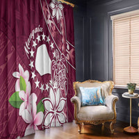 Cook Island Mangaia Gospel Day Window Curtain Floral Tribal Pattern