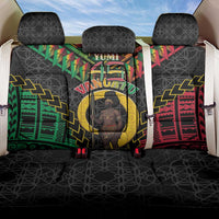 Vanuatu 45th Anniversary Independence Day Back Car Seat Cover Melanesian Warrior With Sand Drawing Pattern LT05