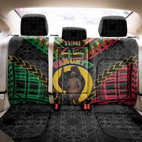 Vanuatu 45th Anniversary Independence Day Back Car Seat Cover Melanesian Warrior With Sand Drawing Pattern LT05
