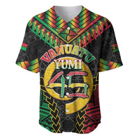 Vanuatu 45th Anniversary Independence Day Baseball Jersey Melanesian Warrior With Sand Drawing Pattern LT05