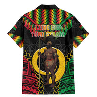 Vanuatu 45th Anniversary Independence Day Family Matching Mermaid Dress and Hawaiian Shirt Melanesian Warrior With Sand Drawing Pattern LT05 - Polynesian Pride