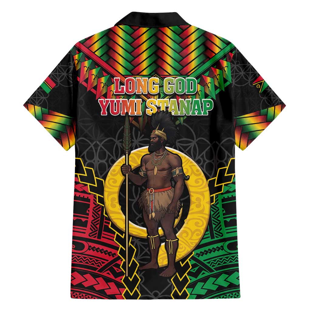 Vanuatu 45th Anniversary Independence Day Family Matching Puletasi and Hawaiian Shirt Melanesian Warrior With Sand Drawing Pattern LT05