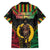 Vanuatu 45th Anniversary Independence Day Family Matching Puletasi and Hawaiian Shirt Melanesian Warrior With Sand Drawing Pattern LT05