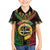 Vanuatu 45th Anniversary Independence Day Family Matching Puletasi and Hawaiian Shirt Melanesian Warrior With Sand Drawing Pattern LT05