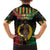 Vanuatu 45th Anniversary Independence Day Family Matching Short Sleeve Bodycon Dress and Hawaiian Shirt Melanesian Warrior With Sand Drawing Pattern LT05