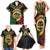 Vanuatu 45th Anniversary Independence Day Family Matching Tank Maxi Dress and Hawaiian Shirt Melanesian Warrior With Sand Drawing Pattern LT05