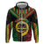 Vanuatu 44th Anniversary Independence Day Hoodie Melanesian Warrior With Sand Drawing Pattern