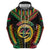 Vanuatu 44th Anniversary Independence Day Hoodie Melanesian Warrior With Sand Drawing Pattern