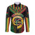 Vanuatu 45th Anniversary Independence Day Long Sleeve Button Shirt Melanesian Warrior With Sand Drawing Pattern LT05