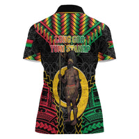 Vanuatu 45th Anniversary Independence Day Women Polo Shirt Melanesian Warrior With Sand Drawing Pattern LT05