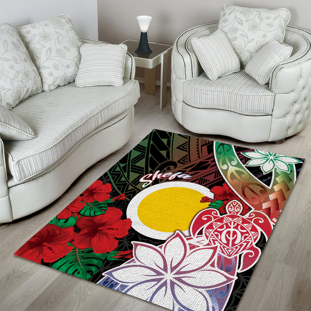 Vanuatu Shefa Day Area Rug Floral Pattern