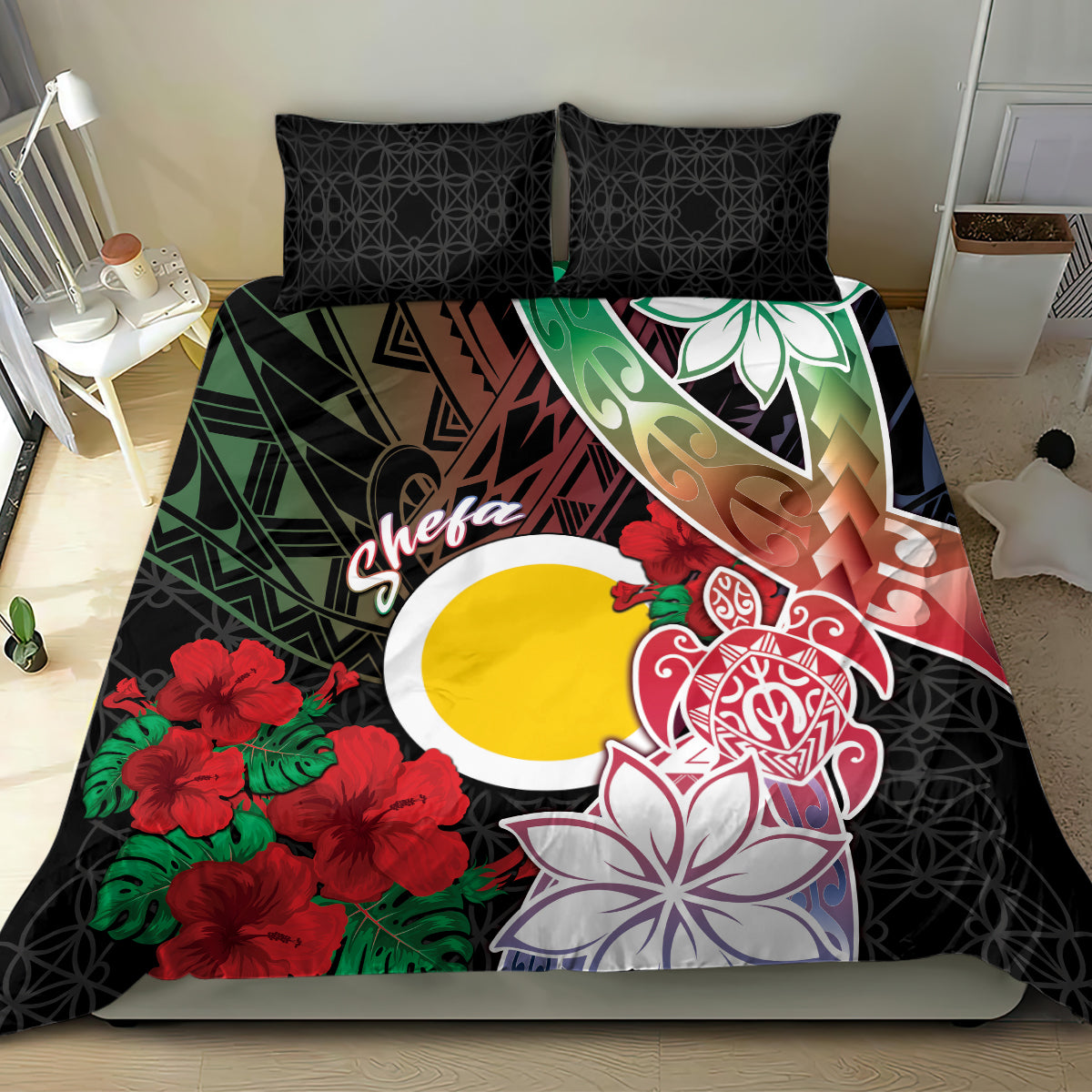 Vanuatu Shefa Day Bedding Set Floral Pattern