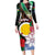Personalised Vanuatu Shefa Day Family Matching Long Sleeve Bodycon Dress and Hawaiian Shirt Floral Pattern