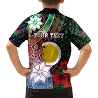 Personalised Vanuatu Shefa Day Family Matching Off Shoulder Short Dress and Hawaiian Shirt Floral Pattern