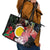 Vanuatu Shefa Day Leather Tote Bag Floral Pattern