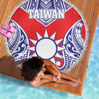 Taiwan Beach Blanket Austronesian Tribal Tattoo Red - Polynesian Pride