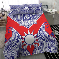 Taiwan Bedding Set Austronesian Tribal Tattoo Red - Polynesian Pride