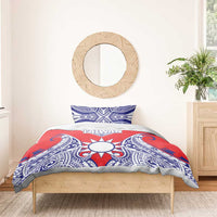 Taiwan Bedding Set Austronesian Tribal Tattoo Red - Polynesian Pride