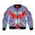 Personalised Taiwan Bomber Jacket Austronesian Tribal Tattoo Red - Polynesian Pride