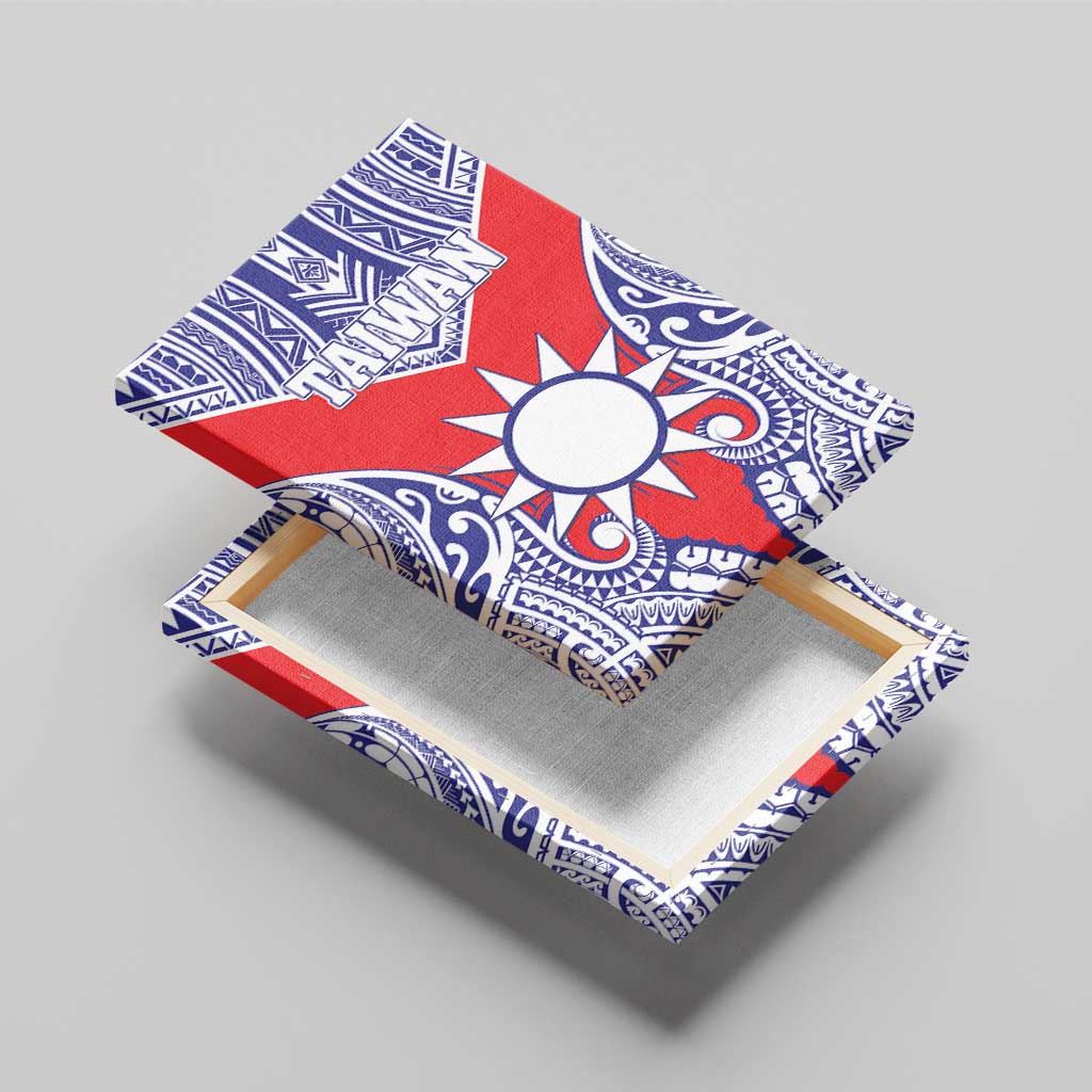 Taiwan Canvas Wall Art Austronesian Tribal Tattoo Red - Polynesian Pride