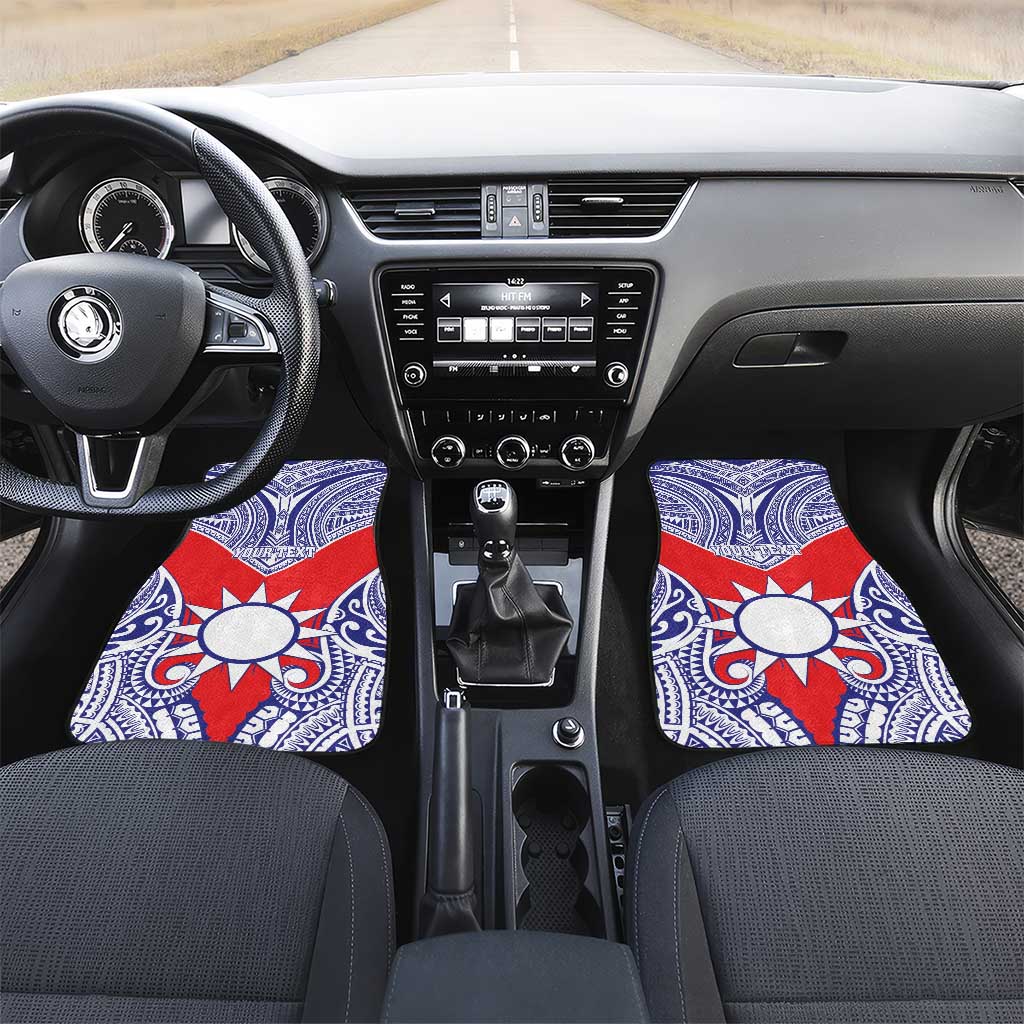Taiwan Car Mats Austronesian Tribal Tattoo Red - Polynesian Pride