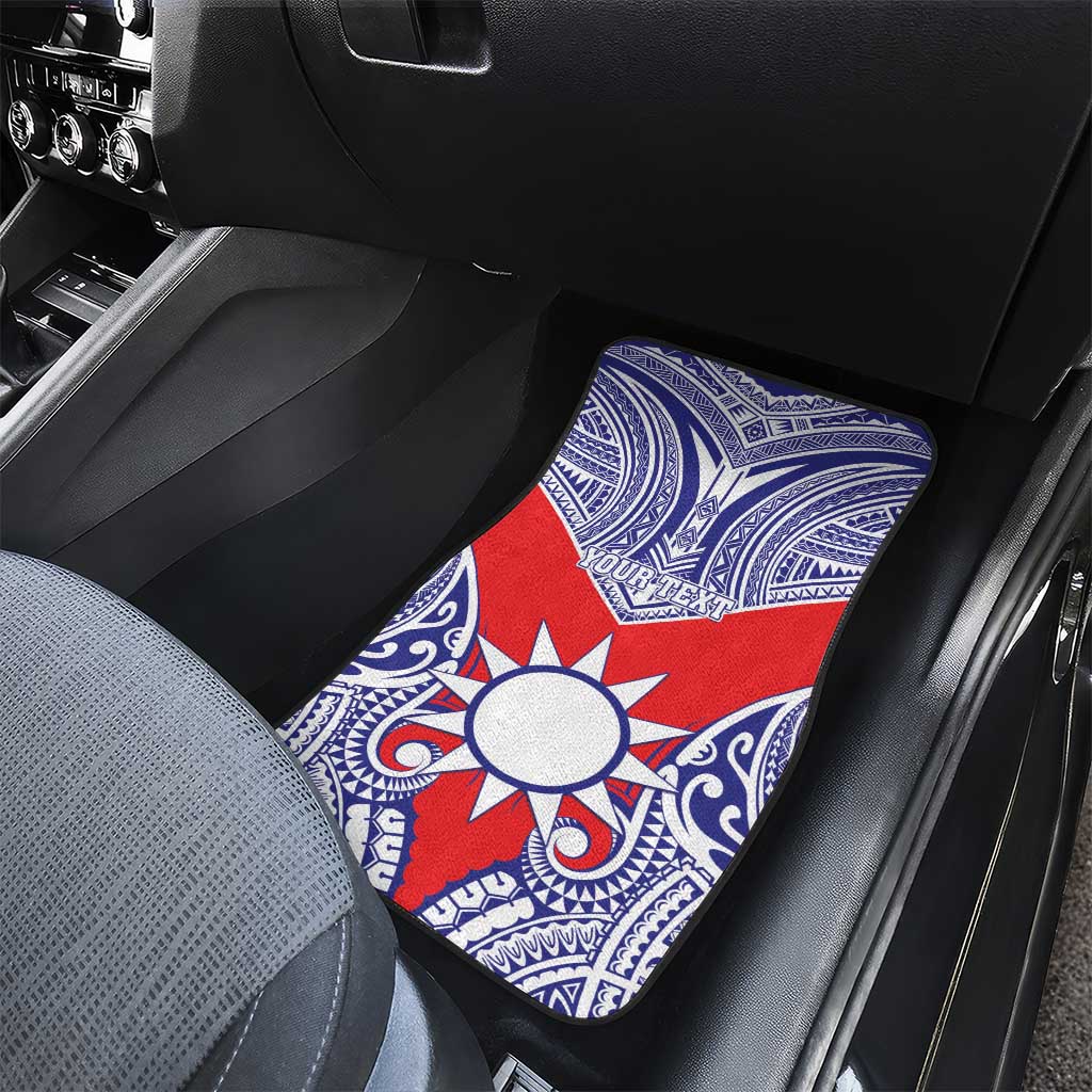 Taiwan Car Mats Austronesian Tribal Tattoo Red - Polynesian Pride