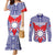 Personalised Taiwan Couples Matching Mermaid Dress and Long Sleeve Button Shirt Austronesian Tribal Tattoo Red - Polynesian Pride