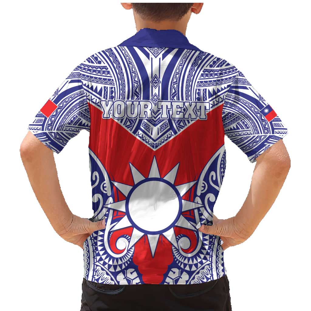 Personalised Taiwan Family Matching Mermaid Dress and Hawaiian Shirt Austronesian Tribal Tattoo Red LT05 - Polynesian Pride