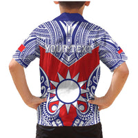 Personalised Taiwan Family Matching Mermaid Dress and Hawaiian Shirt Austronesian Tribal Tattoo Red LT05 - Polynesian Pride