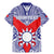 Personalised Taiwan Family Matching Mermaid Dress and Hawaiian Shirt Austronesian Tribal Tattoo Red - Polynesian Pride