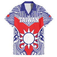 Personalised Taiwan Family Matching Off The Shoulder Long Sleeve Dress and Hawaiian Shirt Austronesian Tribal Tattoo Red - Polynesian Pride