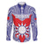 Personalised Taiwan Family Matching Off The Shoulder Long Sleeve Dress and Hawaiian Shirt Austronesian Tribal Tattoo Red - Polynesian Pride