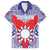 Personalised Taiwan Family Matching Off Shoulder Maxi Dress and Hawaiian Shirt Austronesian Tribal Tattoo Red - Polynesian Pride